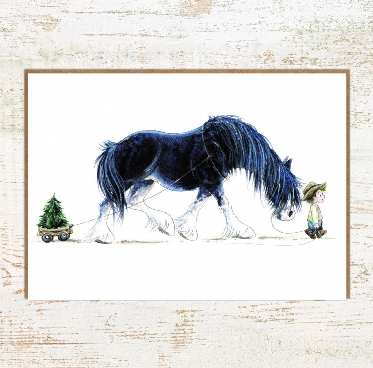 All Ye Faithful Horse Christmas Card - Pony Nut Gifts