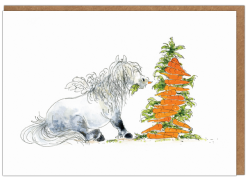 Angel - funny pony Christmas card