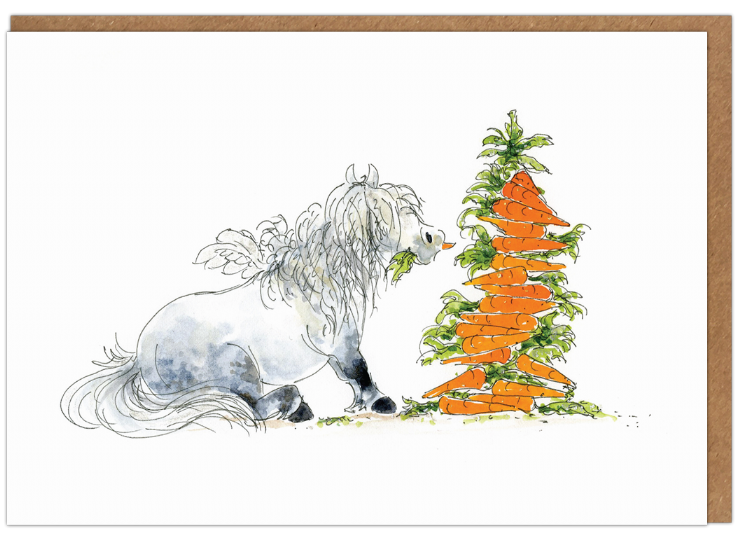 Angel - funny pony Christmas card