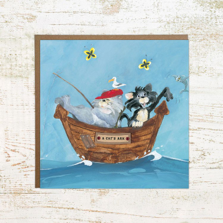 Cat's Ark - Cat Birthday Card