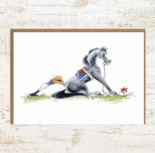 Just A Little Farther Funny horse racing cards