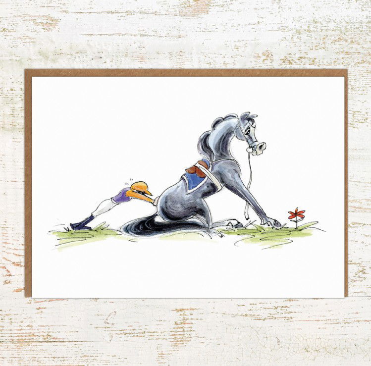 Just A Little Farther Funny horse racing cards 