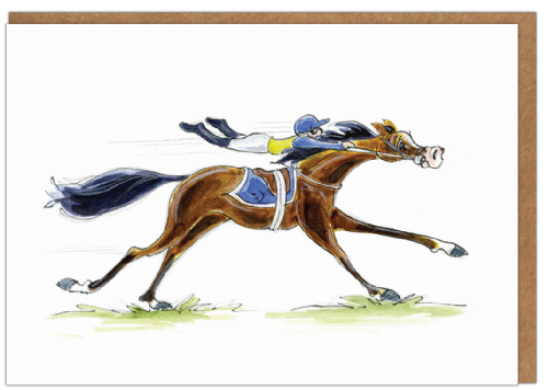 The Apprentice funny horse racing greeting card
