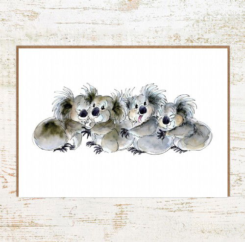 Koala Hugs - Koala bear greeting card for friends