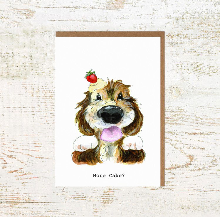 More Cake Cavapoo Dog Birthday Card with Pony Nut Gifts
