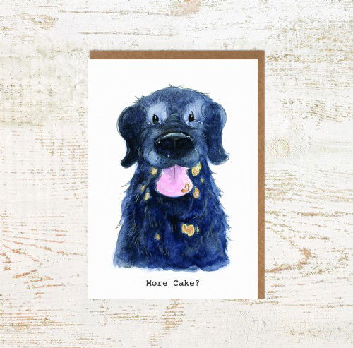 More Cake Labrador Birthday Card - Pony Nut Dog Greeting Cards