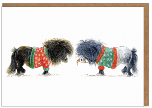 Christmas Jumpers - Shetland pony Christmas cards