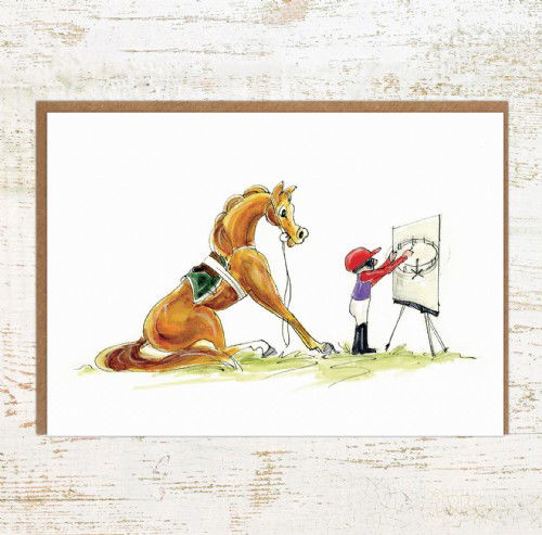 Trackwork Horse Racing Birthday Card – Horse Racing Greeting Cards with Pony Nut