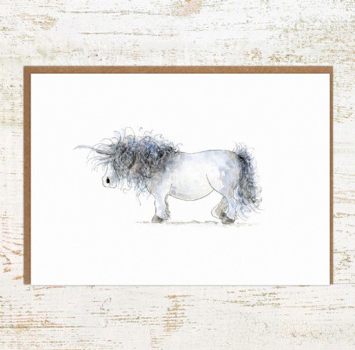 Unicorn - horse and pony greeting card with Pony Nut Gifts UK