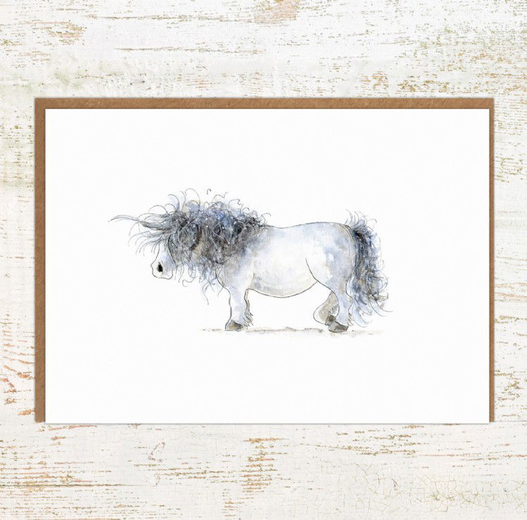 Unicorn - horse and pony greeting card with Pony Nut Gifts UK