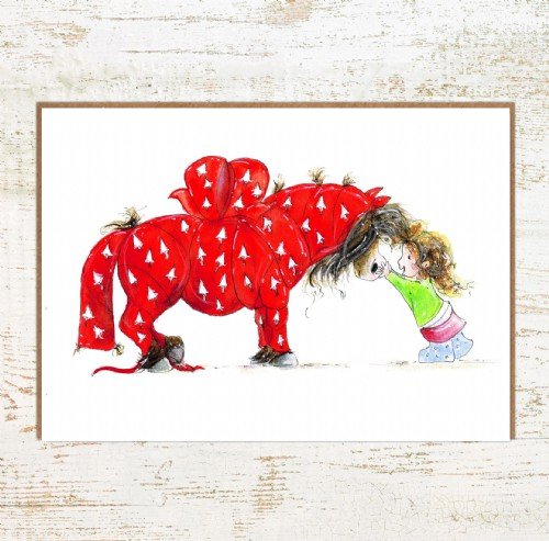Wrapped Up Pony Christmas Card - Pony Nut Gifts